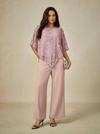 Elegant Lace Batwing Sleeve Top