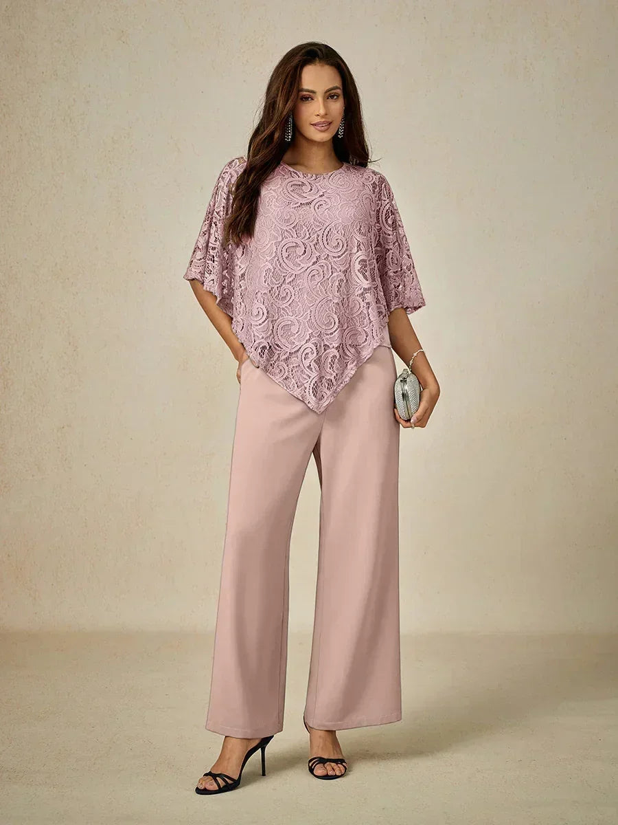 Elegant Lace Batwing Sleeve Top