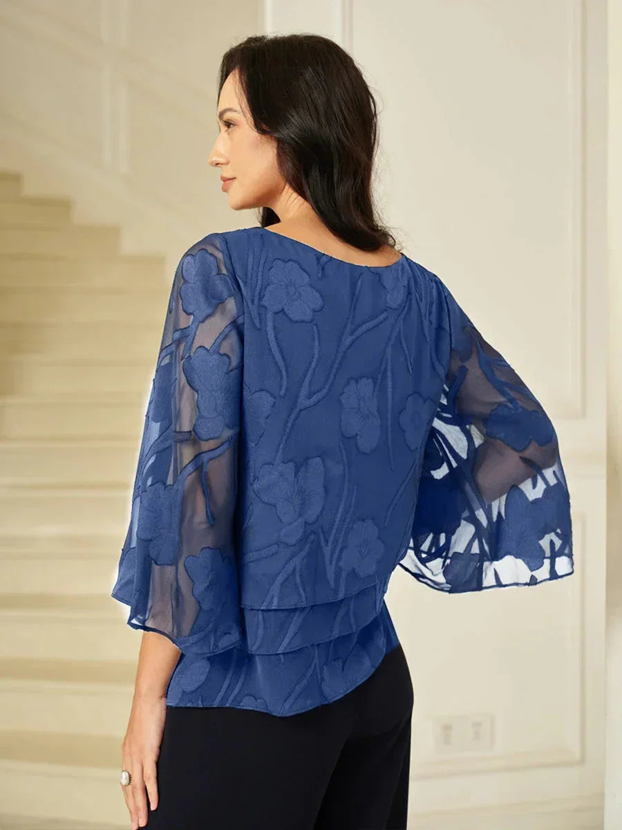 Chiffon Floral Layered Blouse