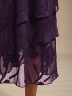 Floral Chiffon Midi Skirt
