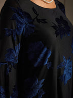 Dressy Floral Asymmetric Hem Blouse