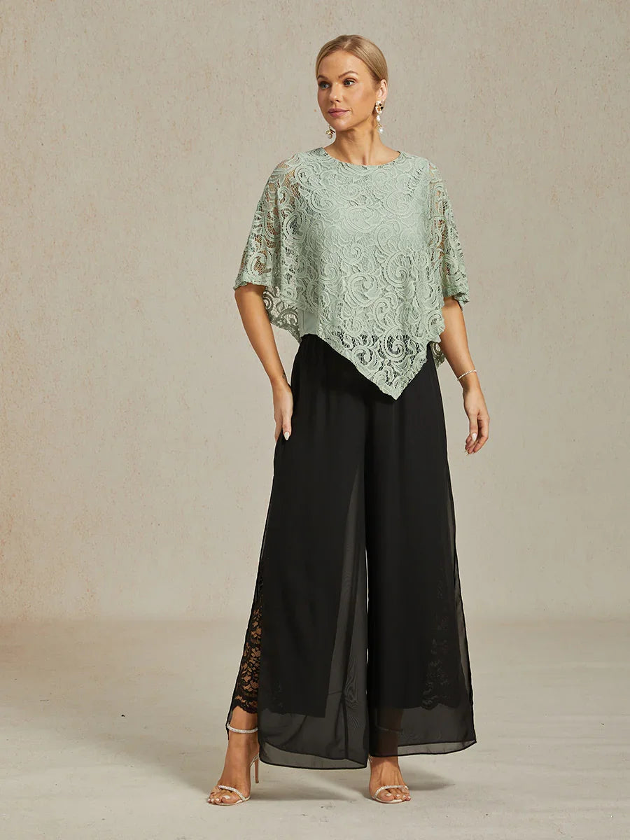 Elegant Lace Batwing Sleeve Top