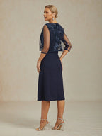 Graceful Mesh Lace Jacket with 3D Floral Embellishments