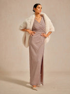 Faux Fur Shawl with Soft Touch and Fluffy Texture