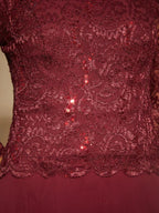 Elegant Lace and Chiffon Floor-Length Dress