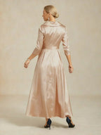 Stretch Taffeta Cocktail Dress with Tie Belt