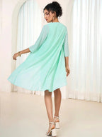 Lace Chiffon Tiered Dress