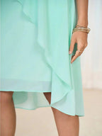 Lace Chiffon Tiered Dress
