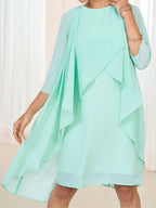 Lace Chiffon Tiered Dress
